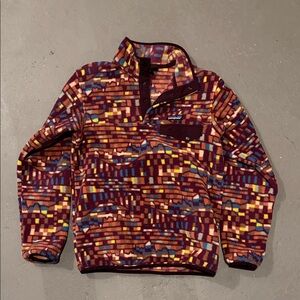 Patagonia Colorful Patterned Fleece Jacket